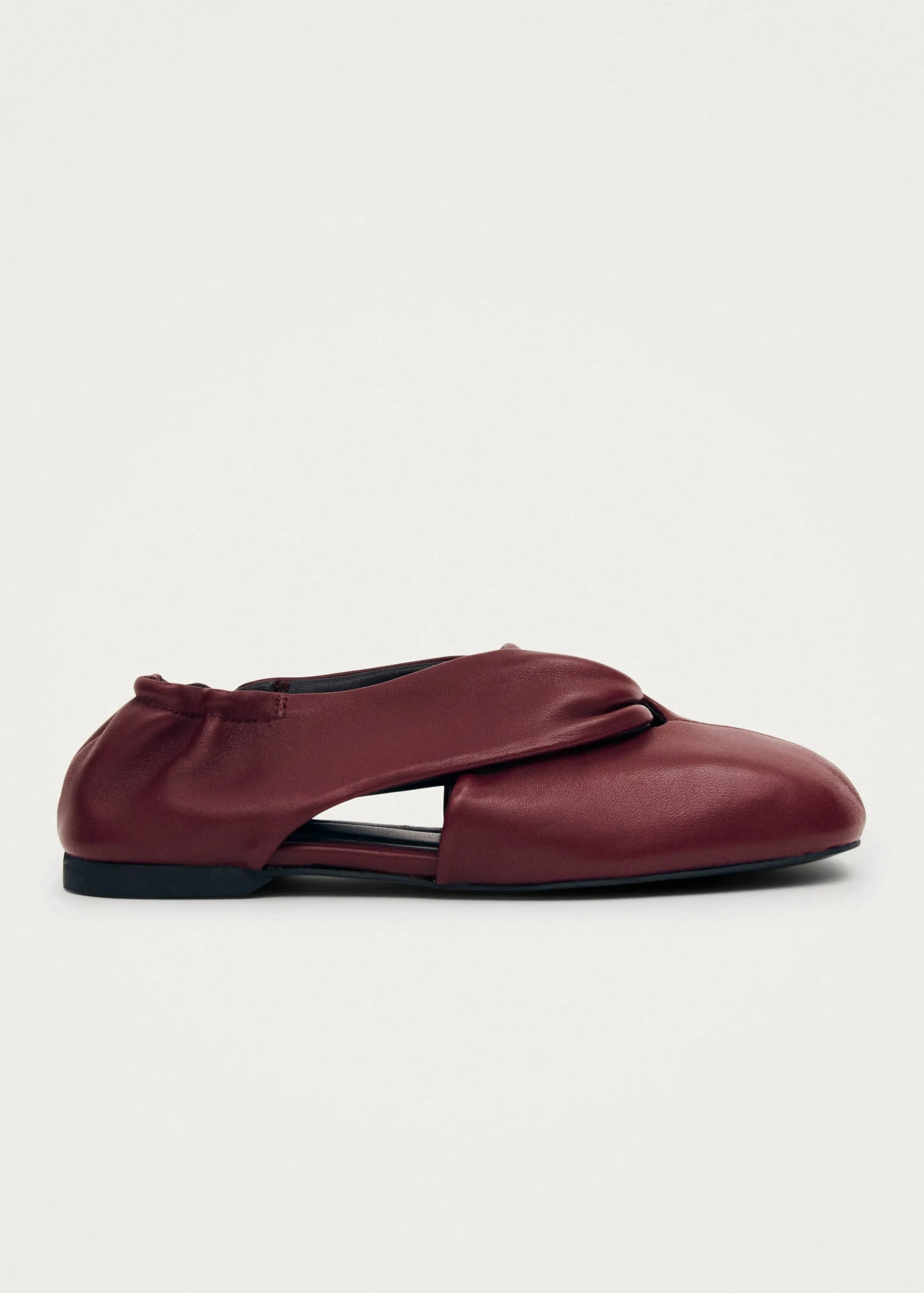 ALOHAS Alaula Burgunderrote Leder Ballerinas< Ballerinas