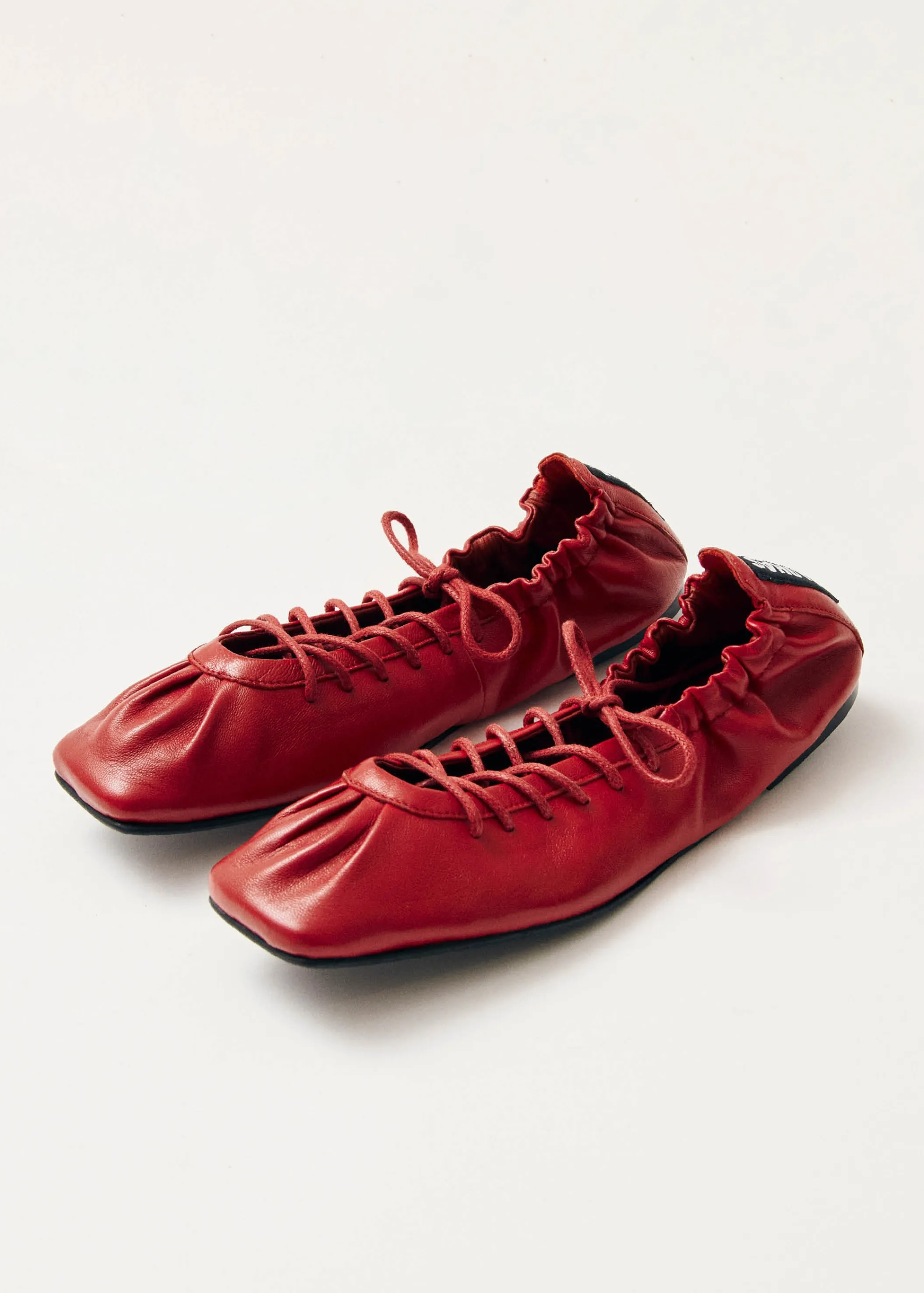 ALOHAS Aureline Rote Leder Ballerinas< Ballerinas