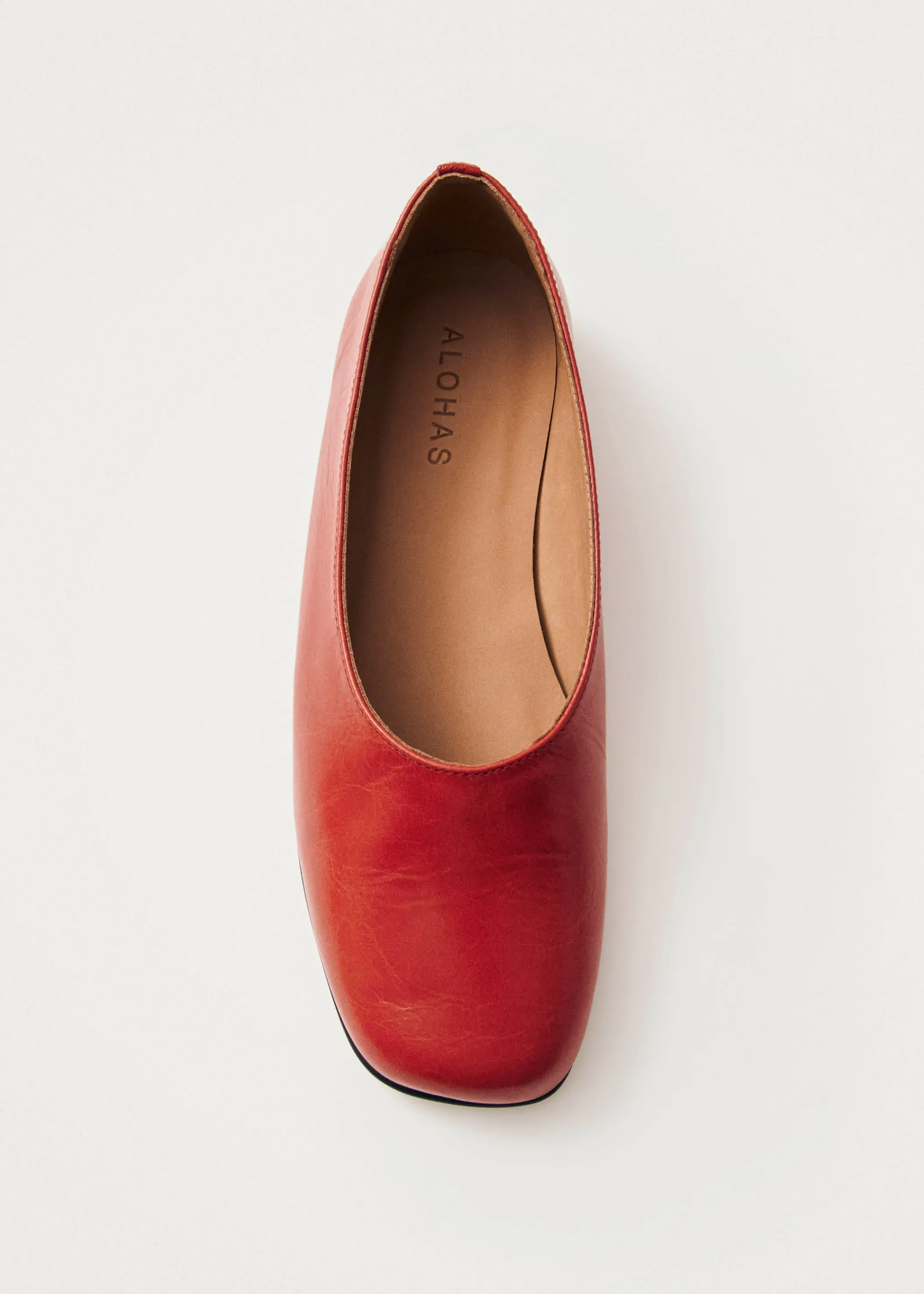 ALOHAS Edie Rote Leder Ballerinas< Limited Units | Ballerinas