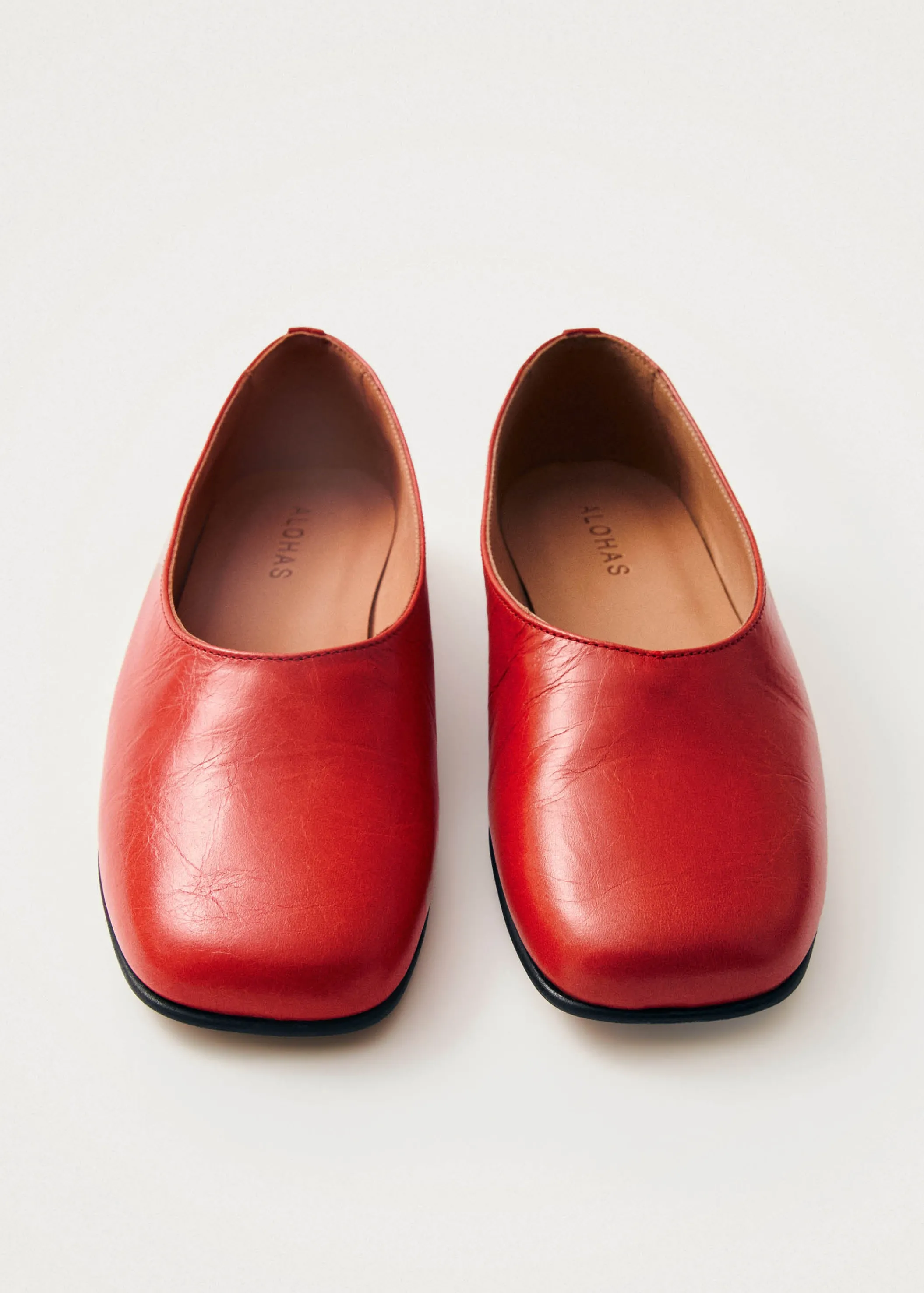 ALOHAS Edie Rote Leder Ballerinas< Limited Units | Ballerinas