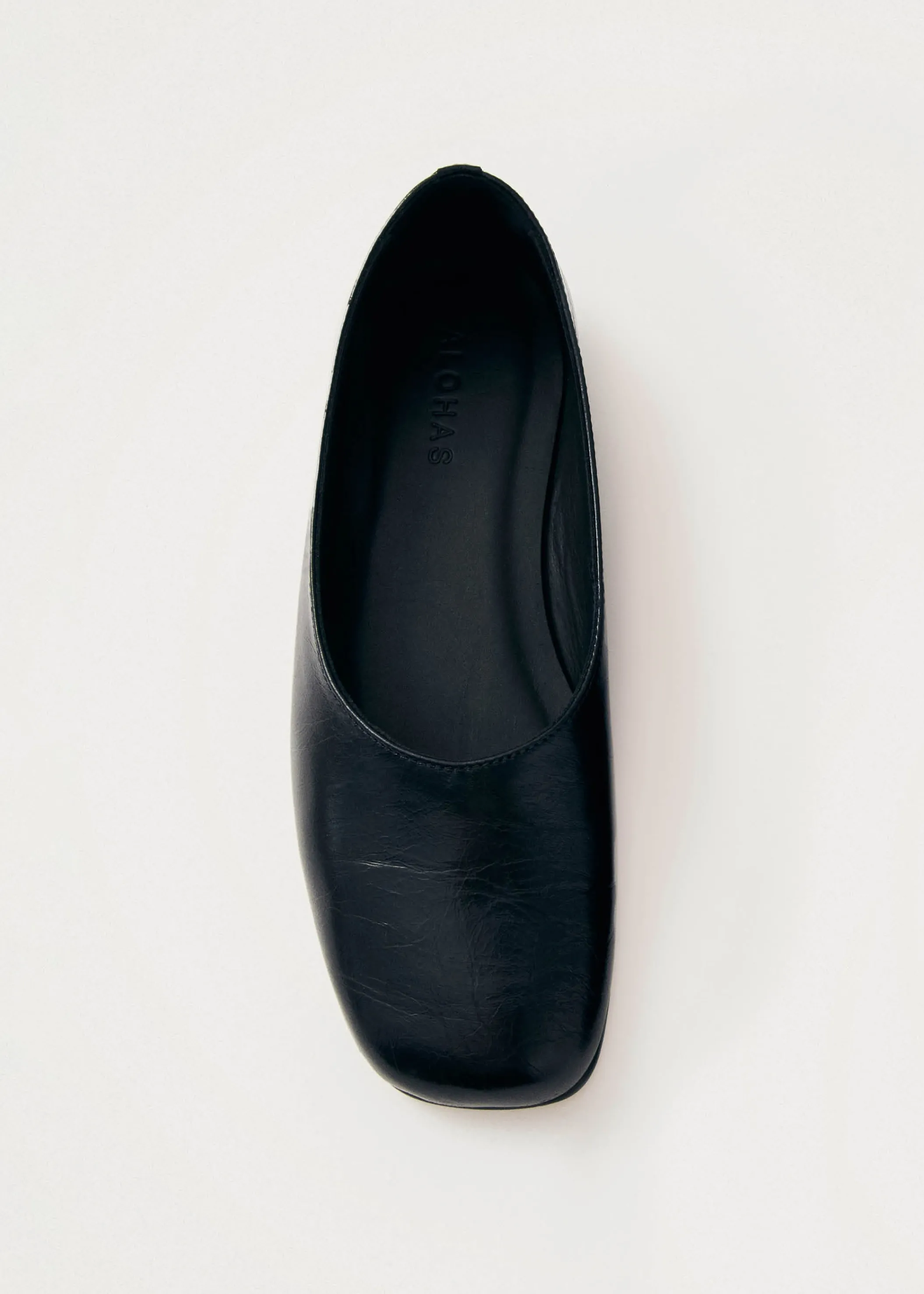 ALOHAS Edie Schwarze Leder-Ballerinas< Limited Units | Ballerinas