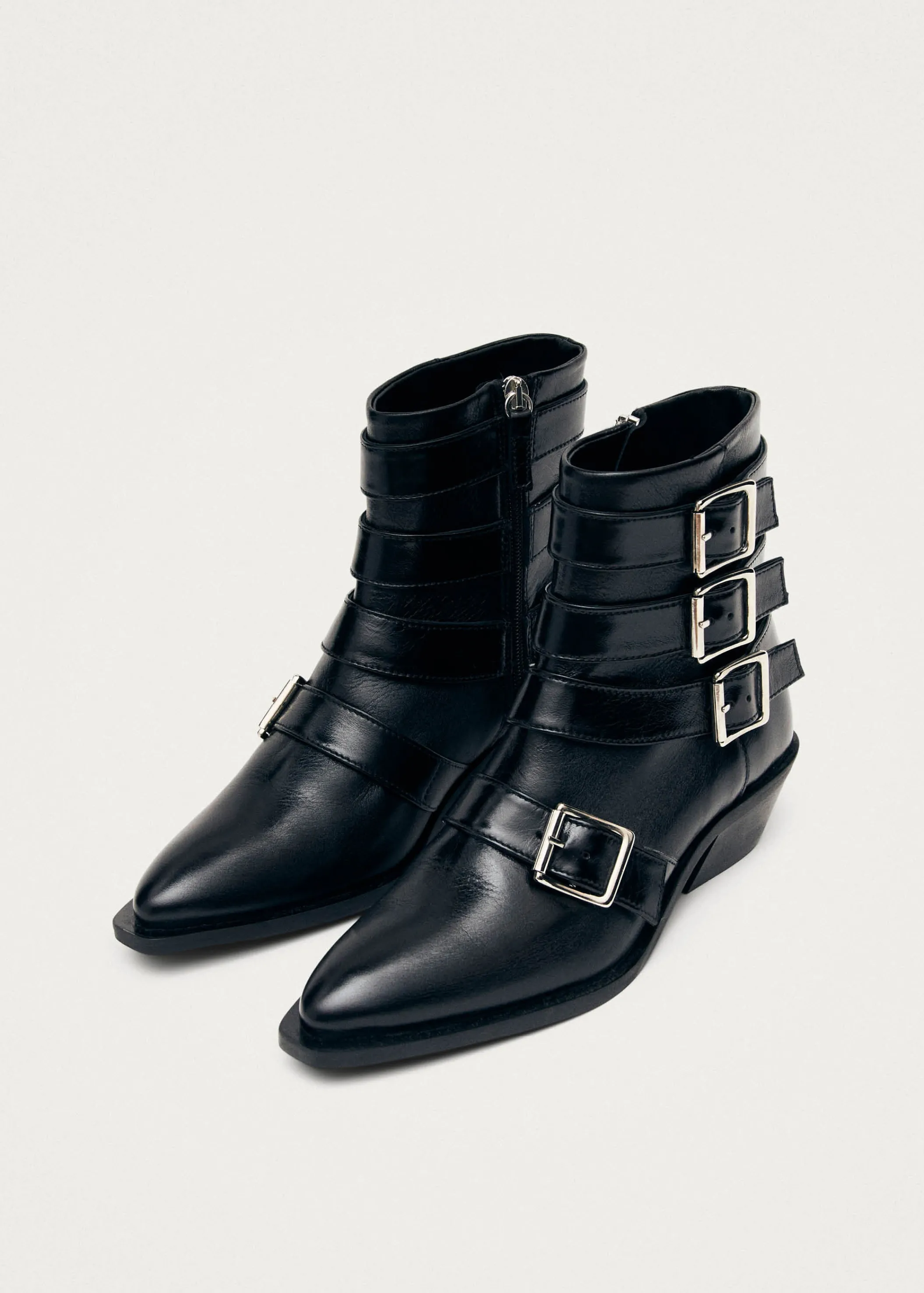 ALOHAS Eras Schwarze Lederstiefeletten< Stiefel