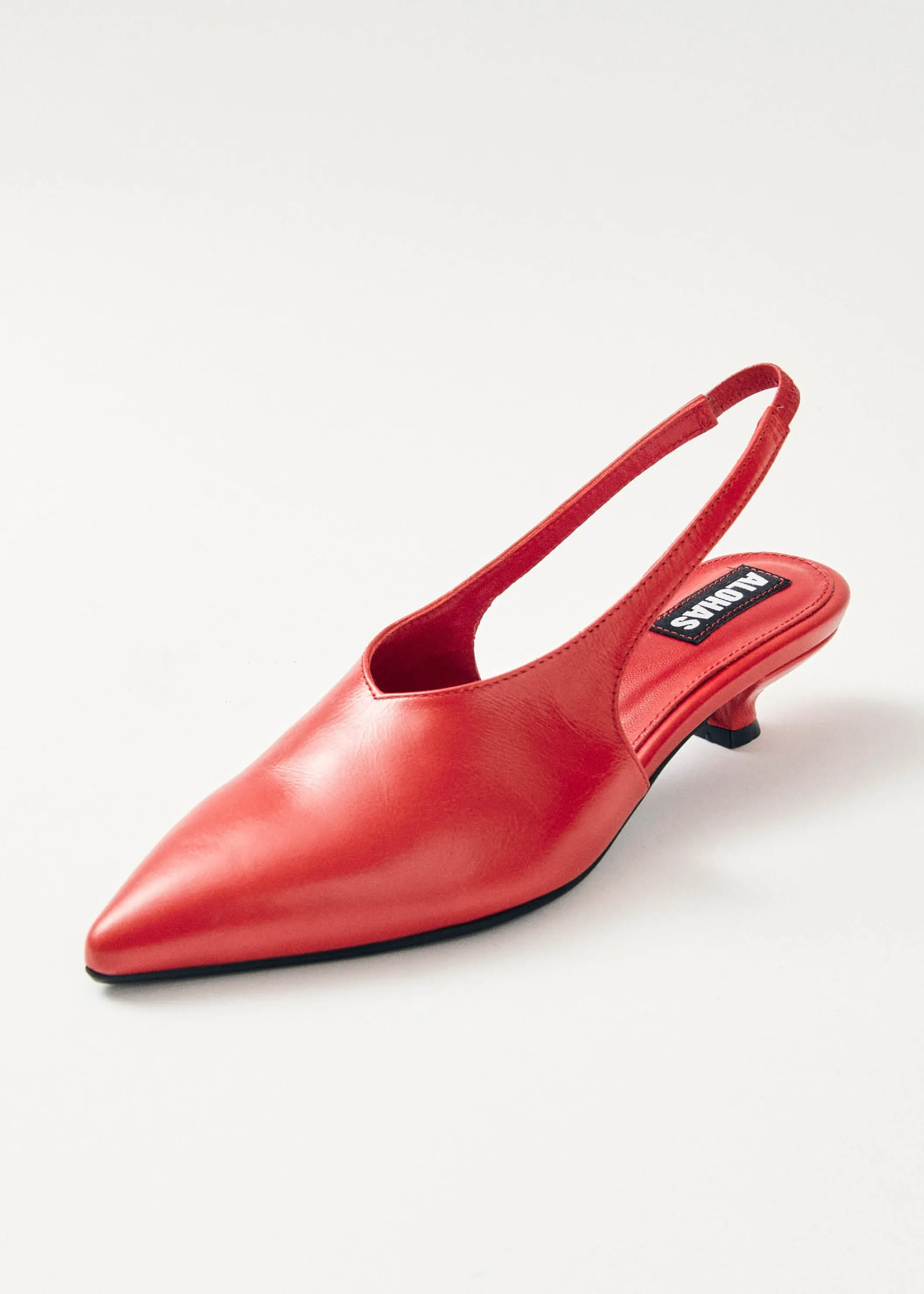 ALOHAS Eros Rote Leder Pumps< Absatzschuhe