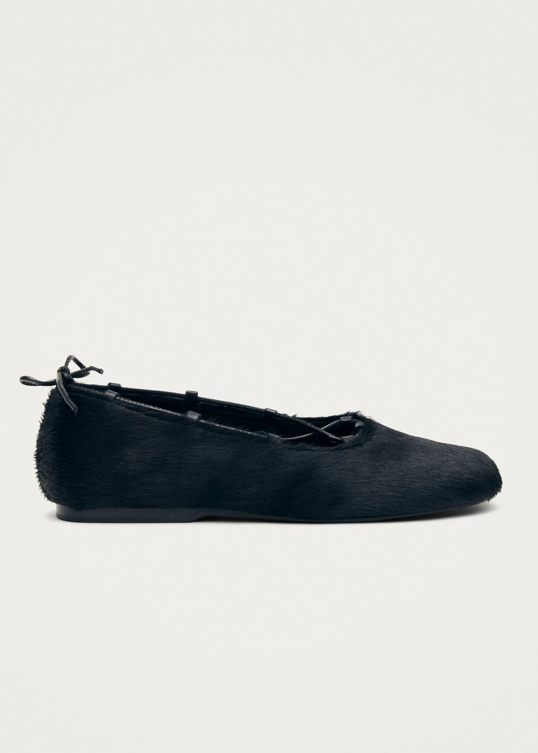 ALOHAS Hollis Soft Black Leather Ballet Flats< Ballerinas