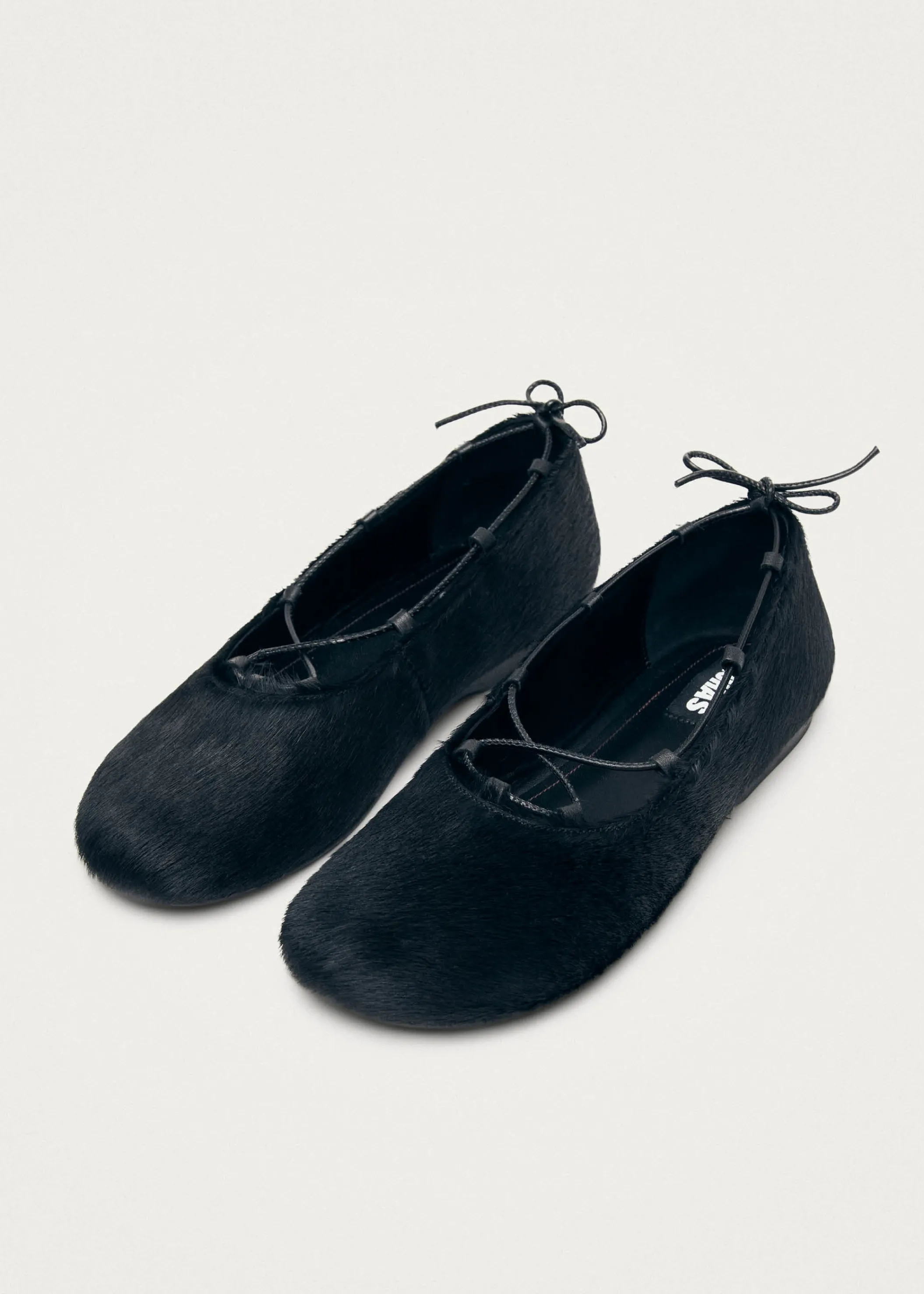 ALOHAS Hollis Soft Black Leather Ballet Flats< Ballerinas