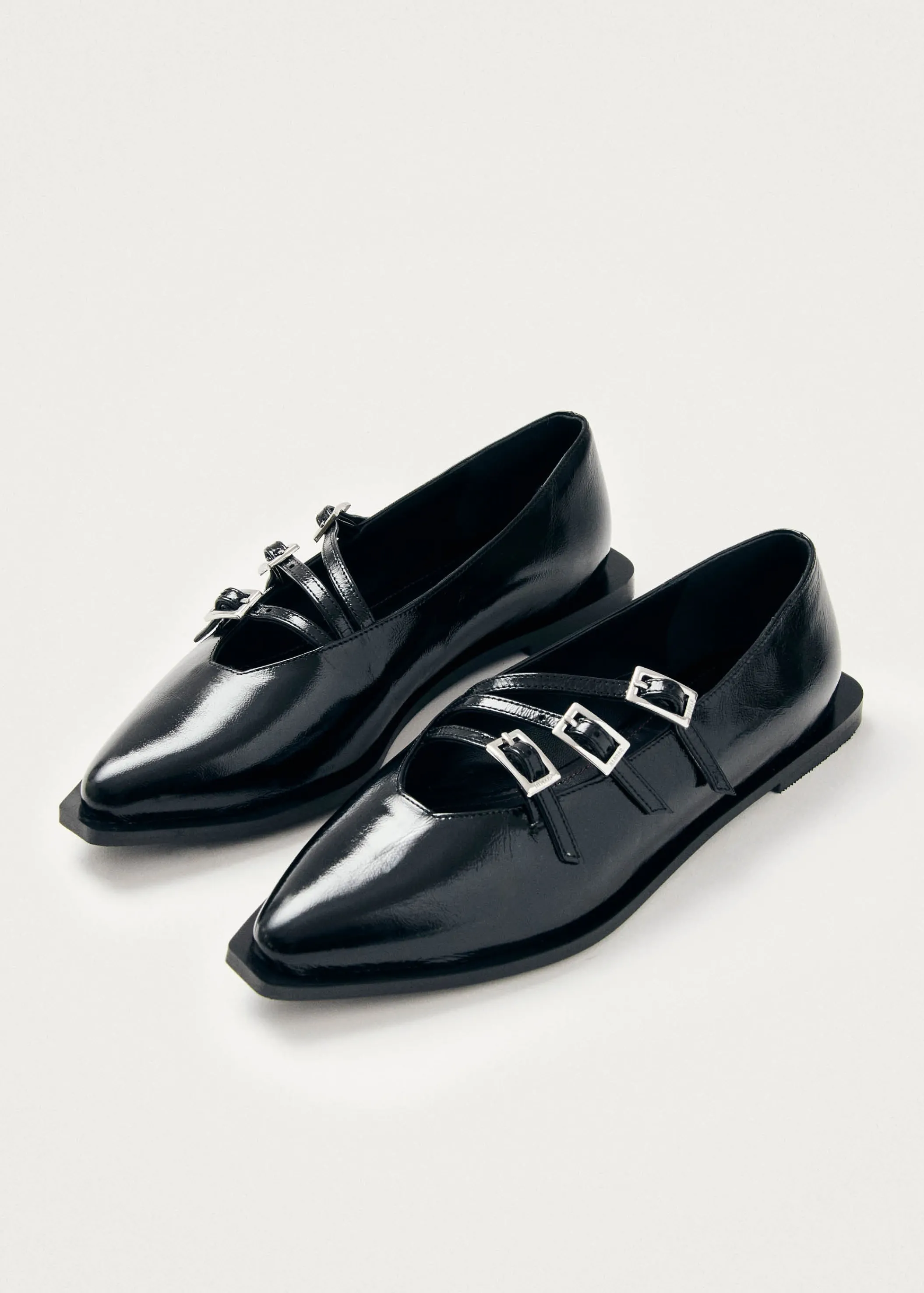 ALOHAS Jive Onix Schwarze Leder-Ballerinas< Limited Units | Ballerinas