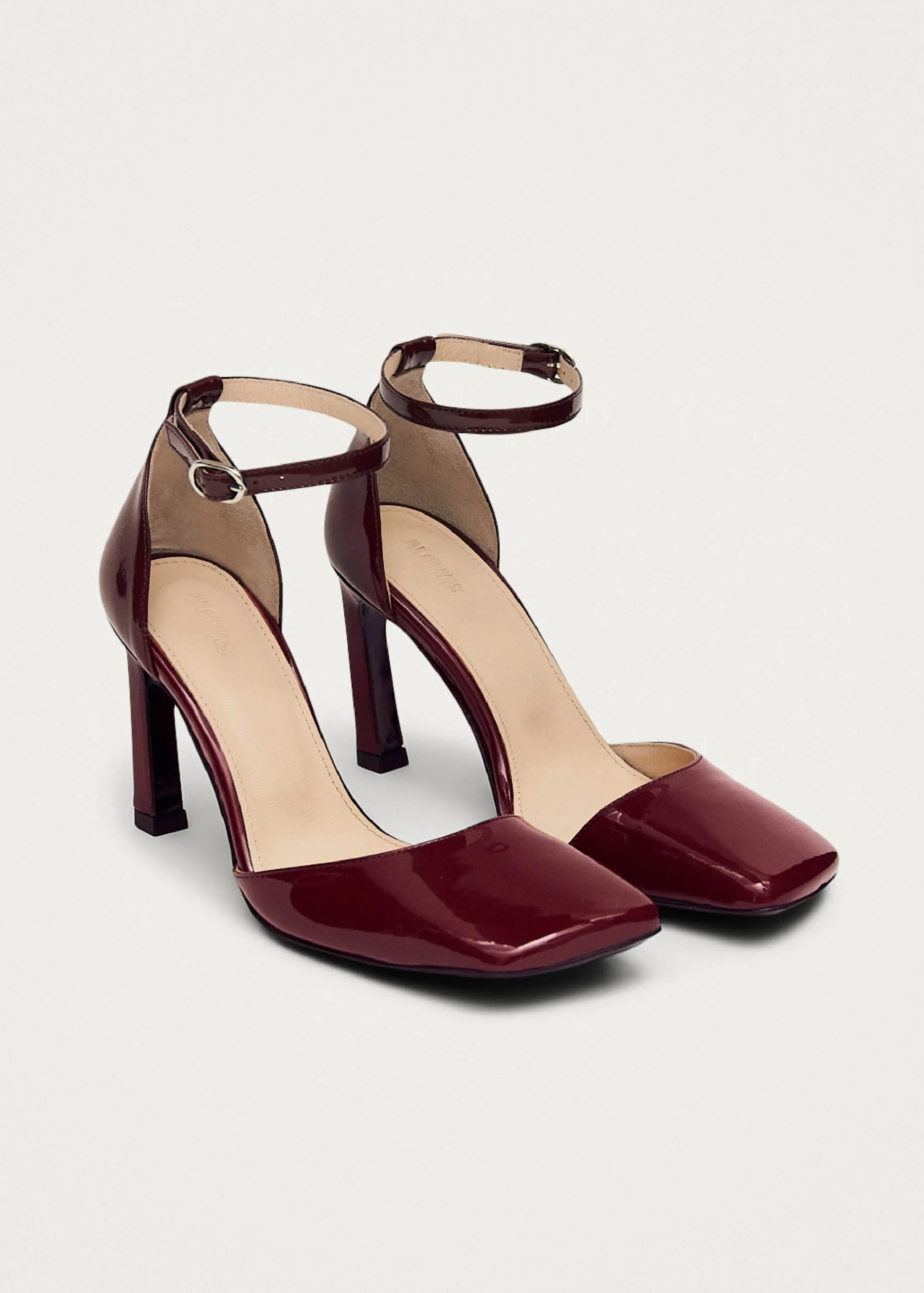 ALOHAS Liebe Onix Burgundfarbene Leder Pumps< Limited Units | Absatzschuhe