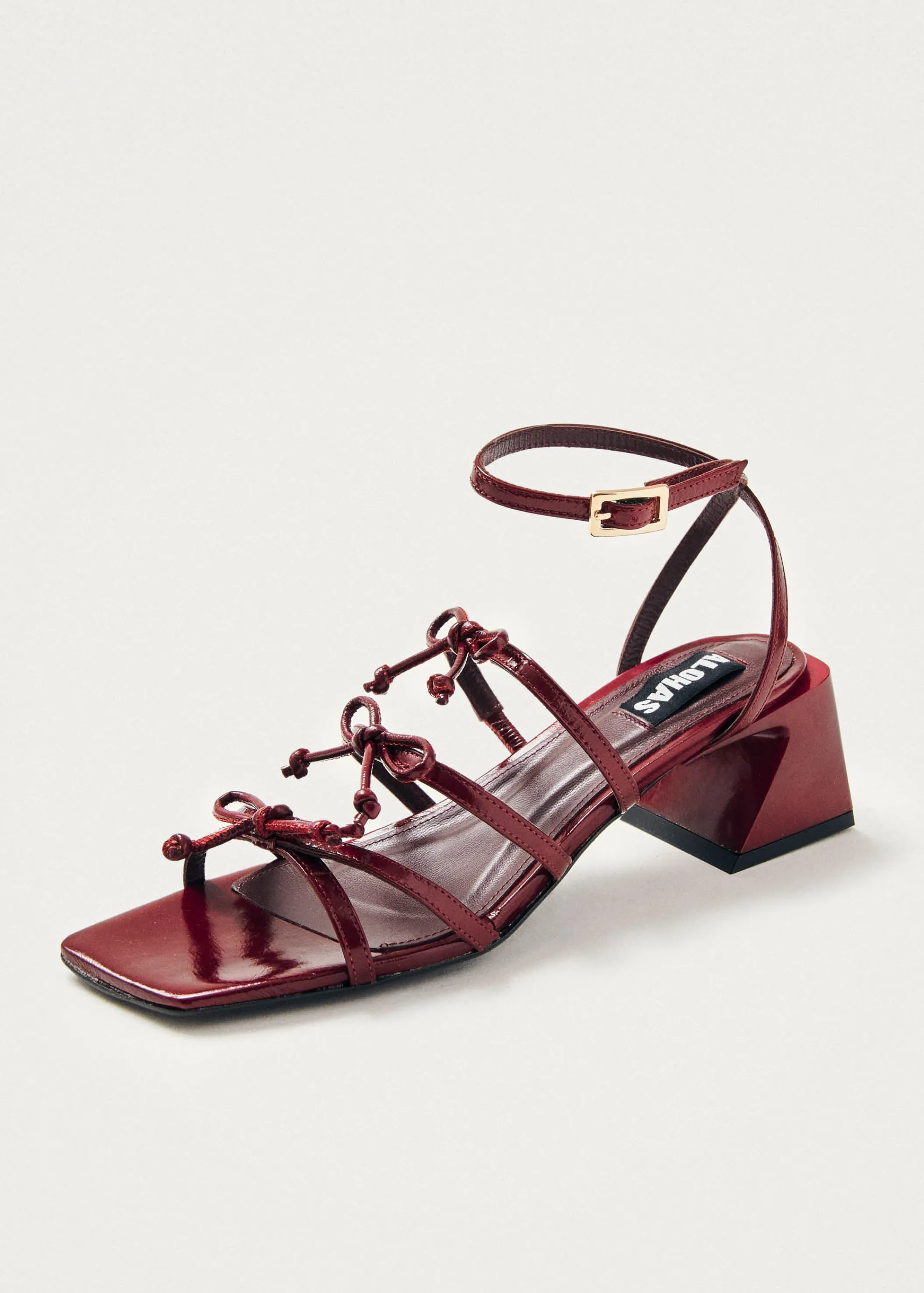 ALOHAS Luzelle Onix Burgundy Leather Sandals< Sandalen