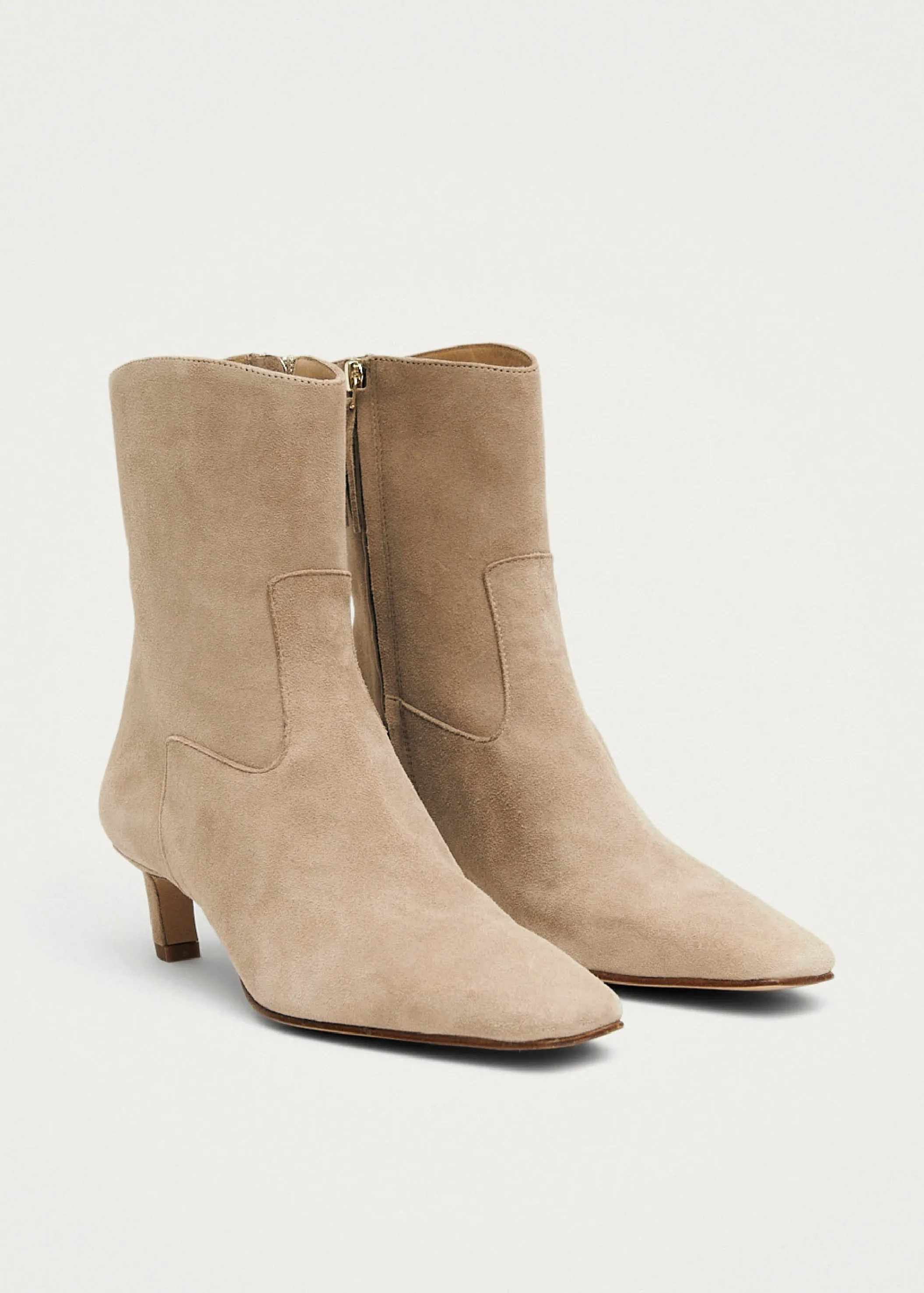 ALOHAS Nash Suede Beige Leather Ankle Boots< Limited Units | Stiefel