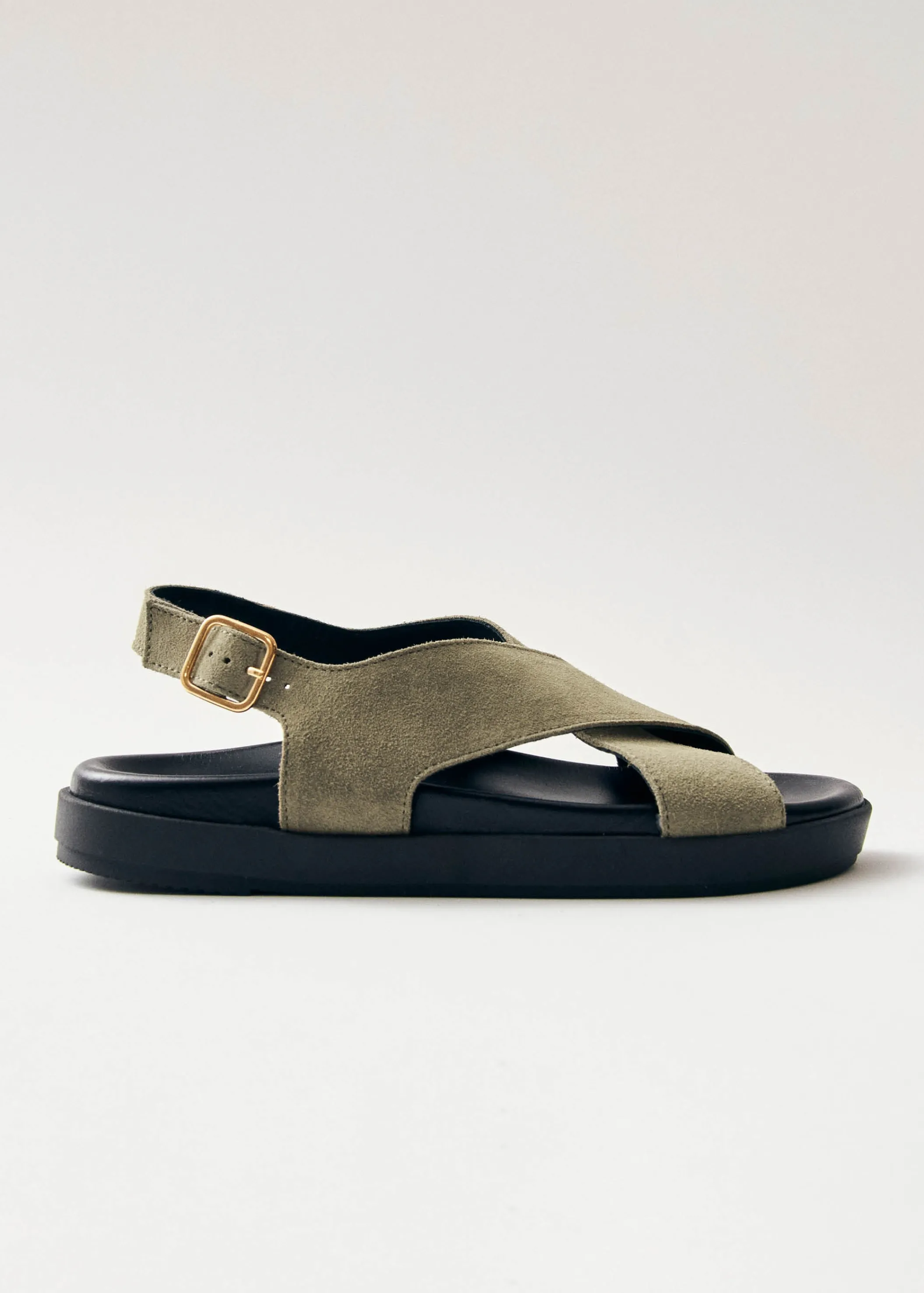 ALOHAS Nico Khaki Wildleder-Sandalen< Sandalen