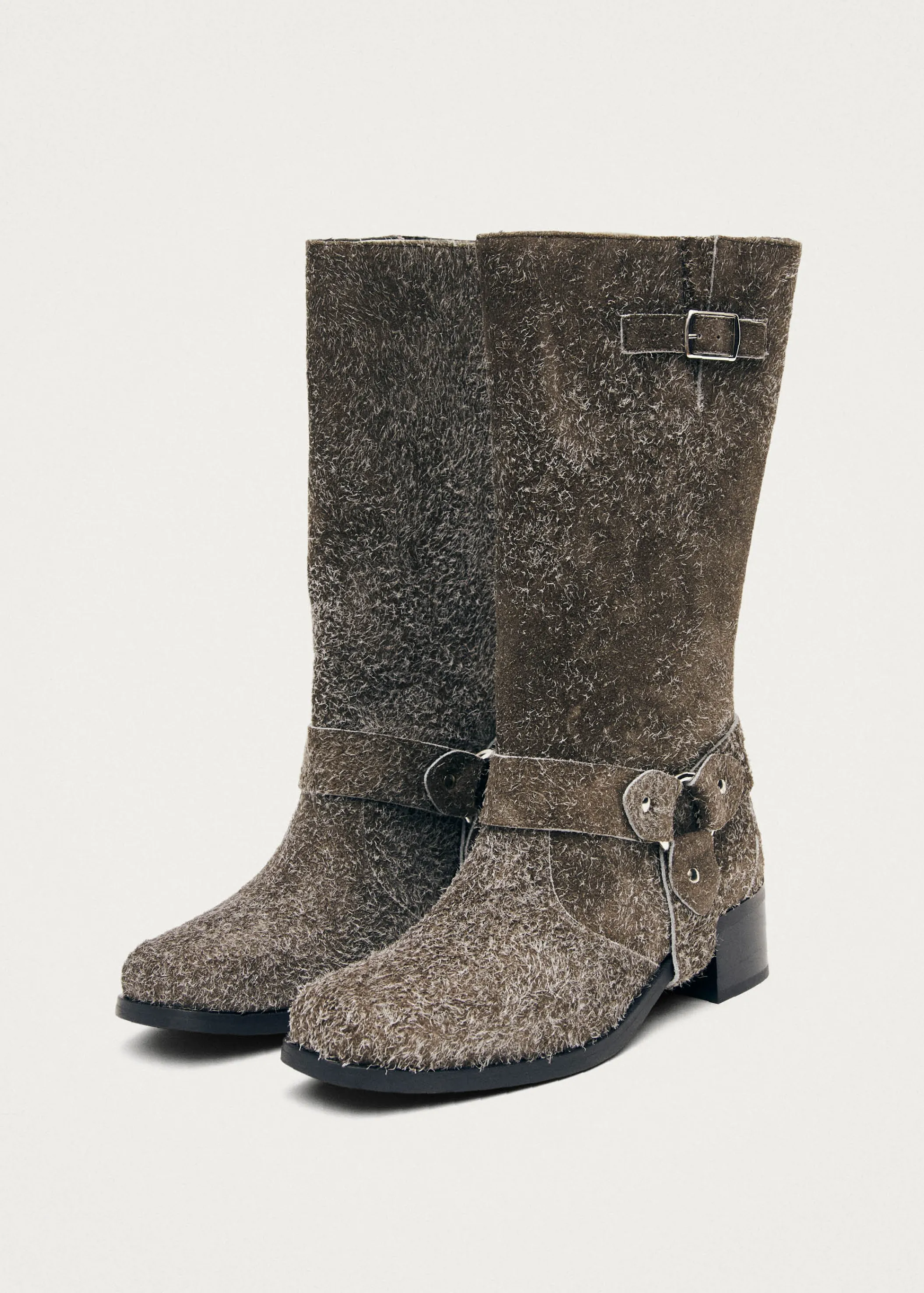 ALOHAS Rocky Suede Fuzzy Dust Khaki< Stiefel