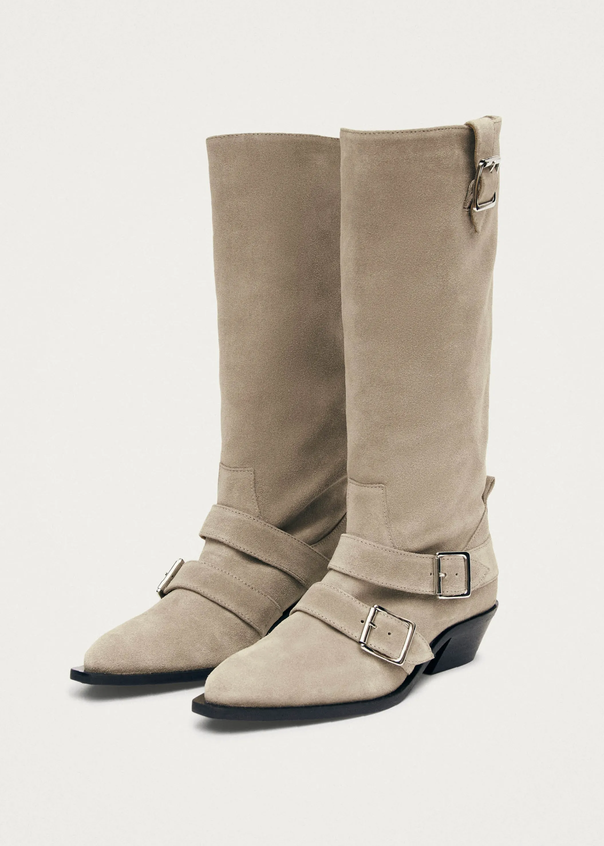 ALOHAS Ryder Suede Beige Leather Boots< Stiefel