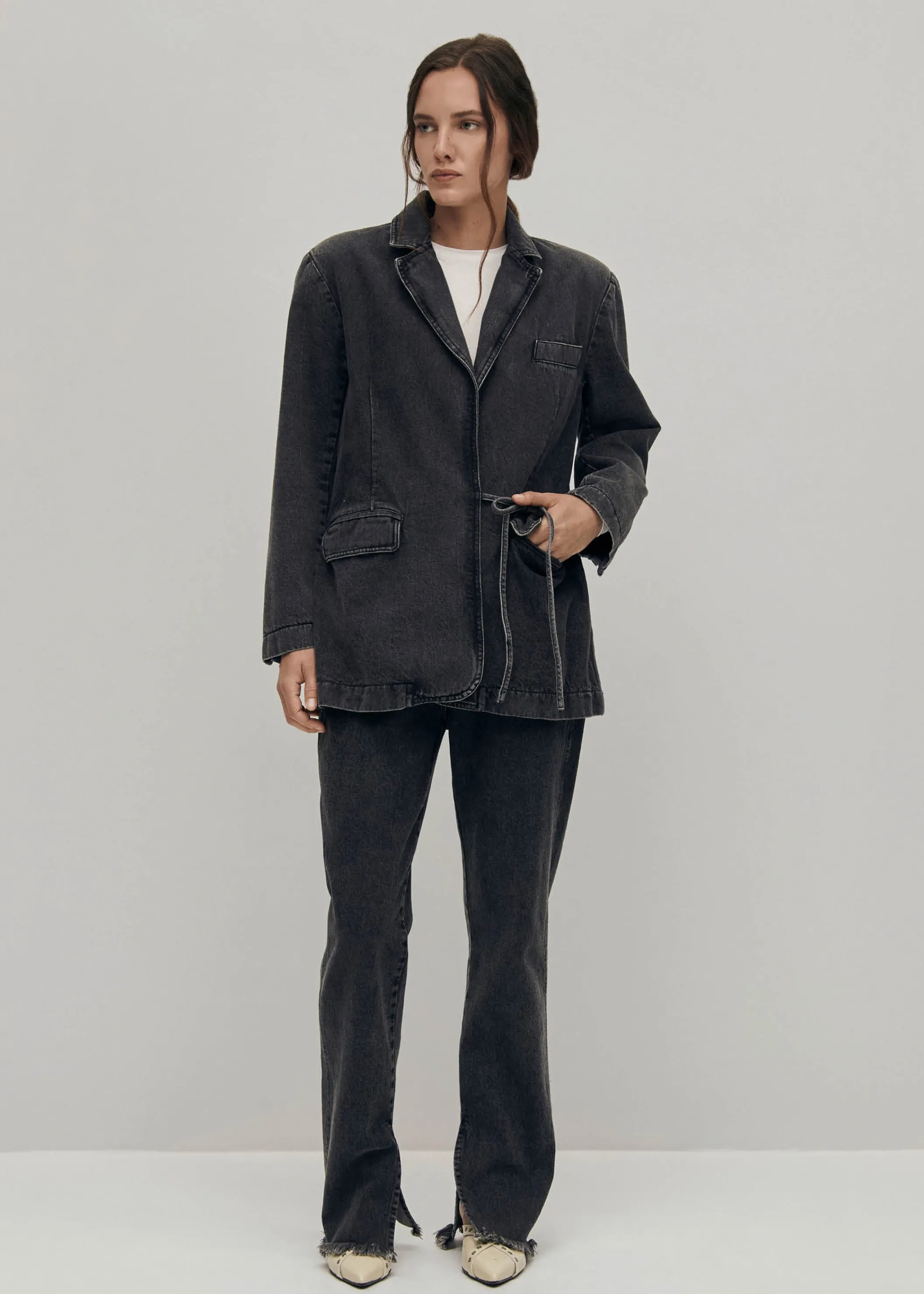 ALOHAS Sandra Schwarze Denim-Blazer< Limited Units | Jacken & Mäntel