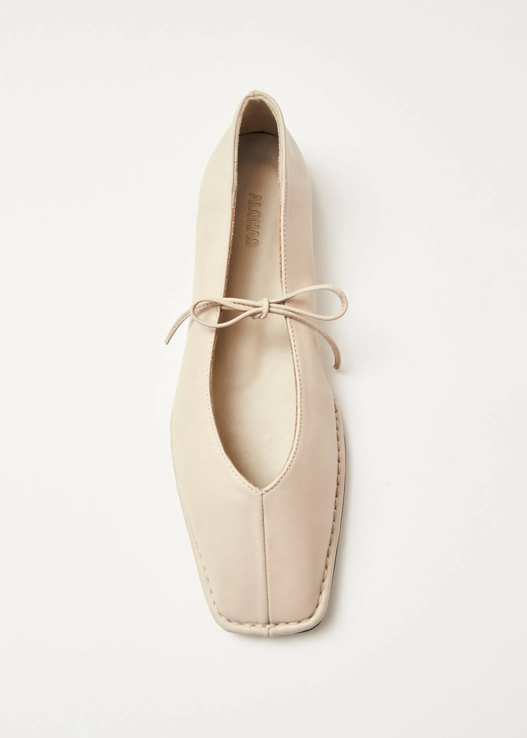 ALOHAS Sway Cremefarbene Leder-Ballerinas< Ballerinas