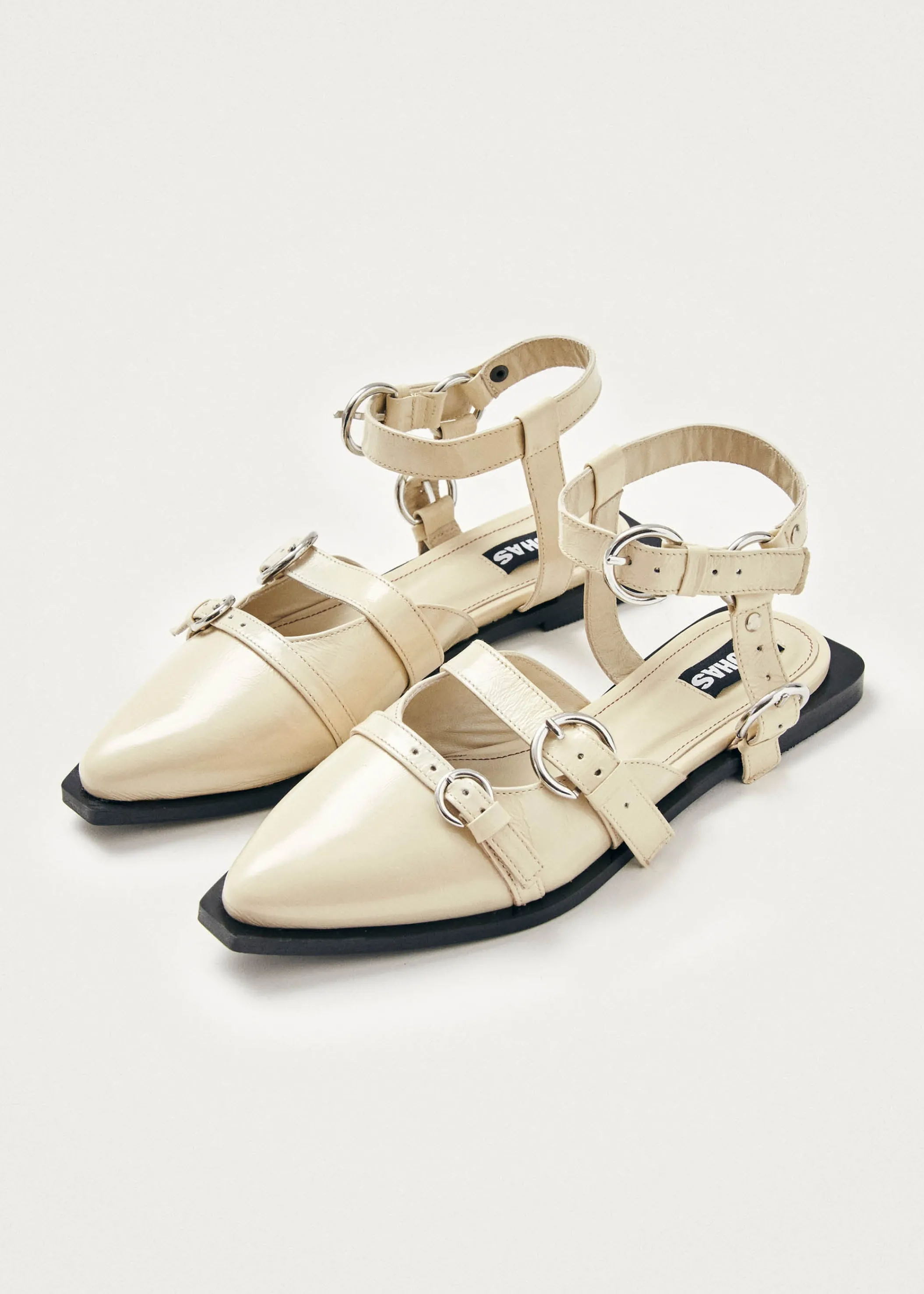 ALOHAS Thalara Onix Creme Leder Ballerinas< Limited Units | Ballerinas