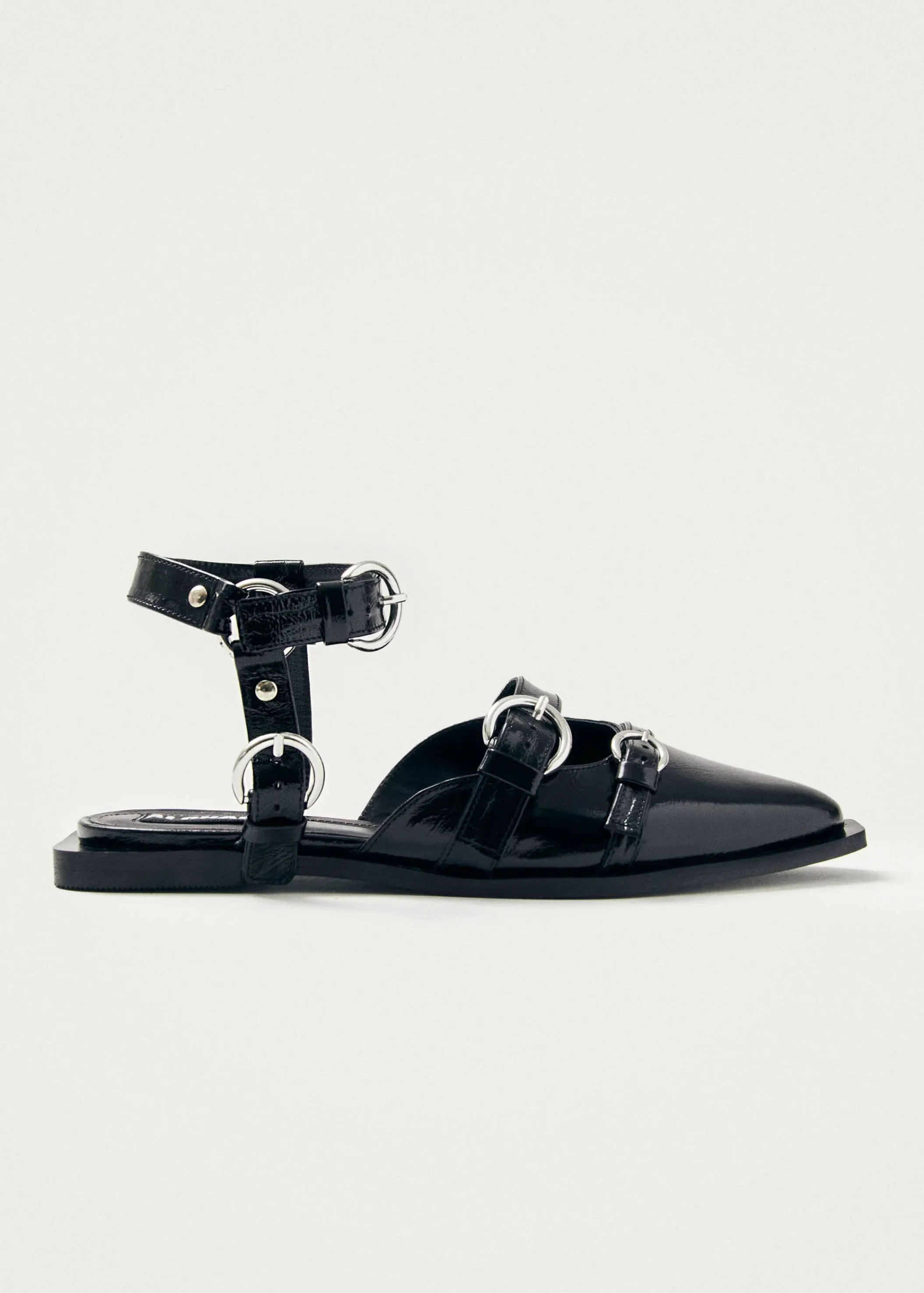 ALOHAS Thalara Onix Schwarze Leder Ballerinas< Limited Units | Ballerinas