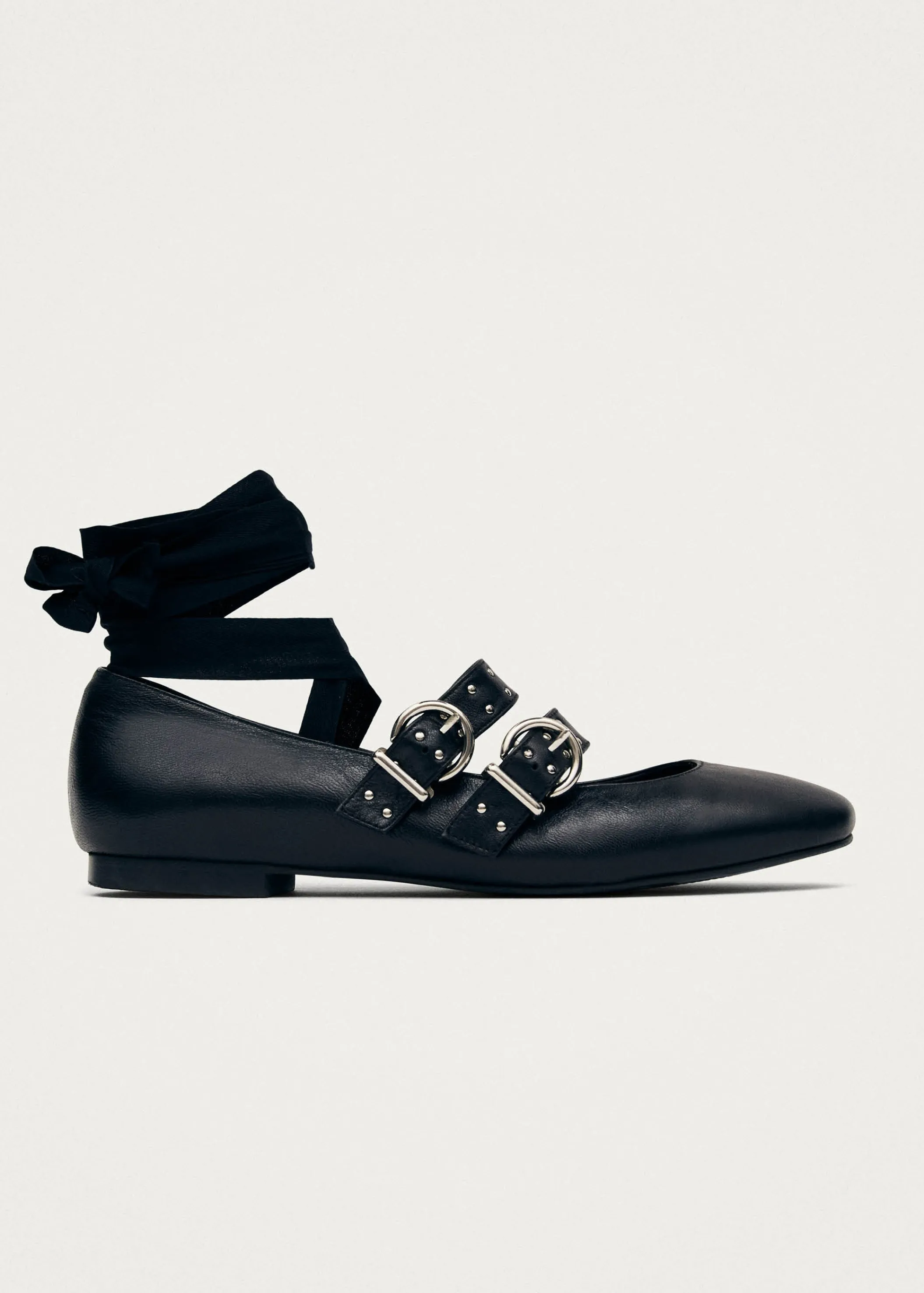 ALOHAS Thekla Schwarze Leder Ballerinas< Limited Units | Ballerinas