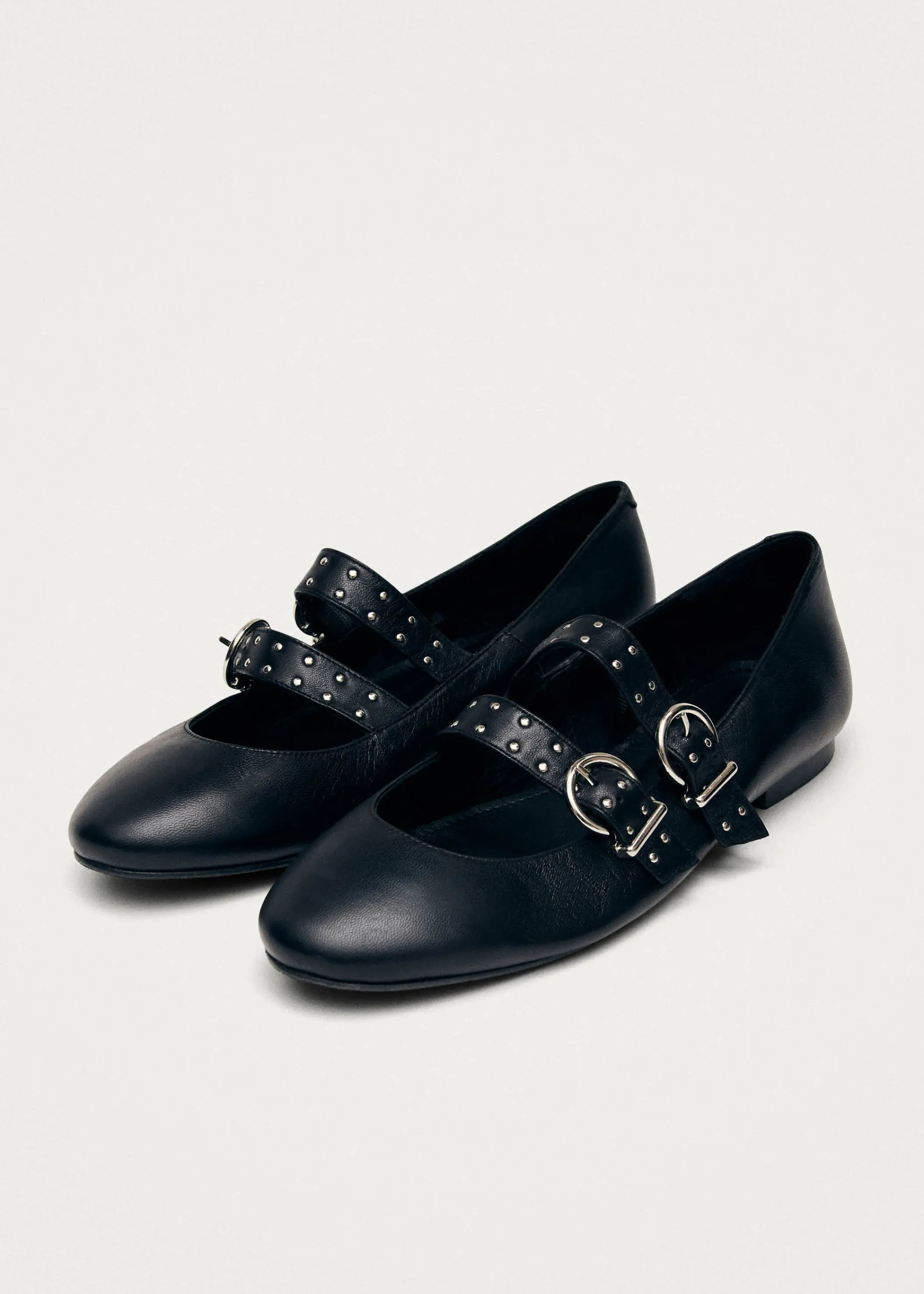 ALOHAS Thekla Schwarze Leder Ballerinas< Limited Units | Ballerinas