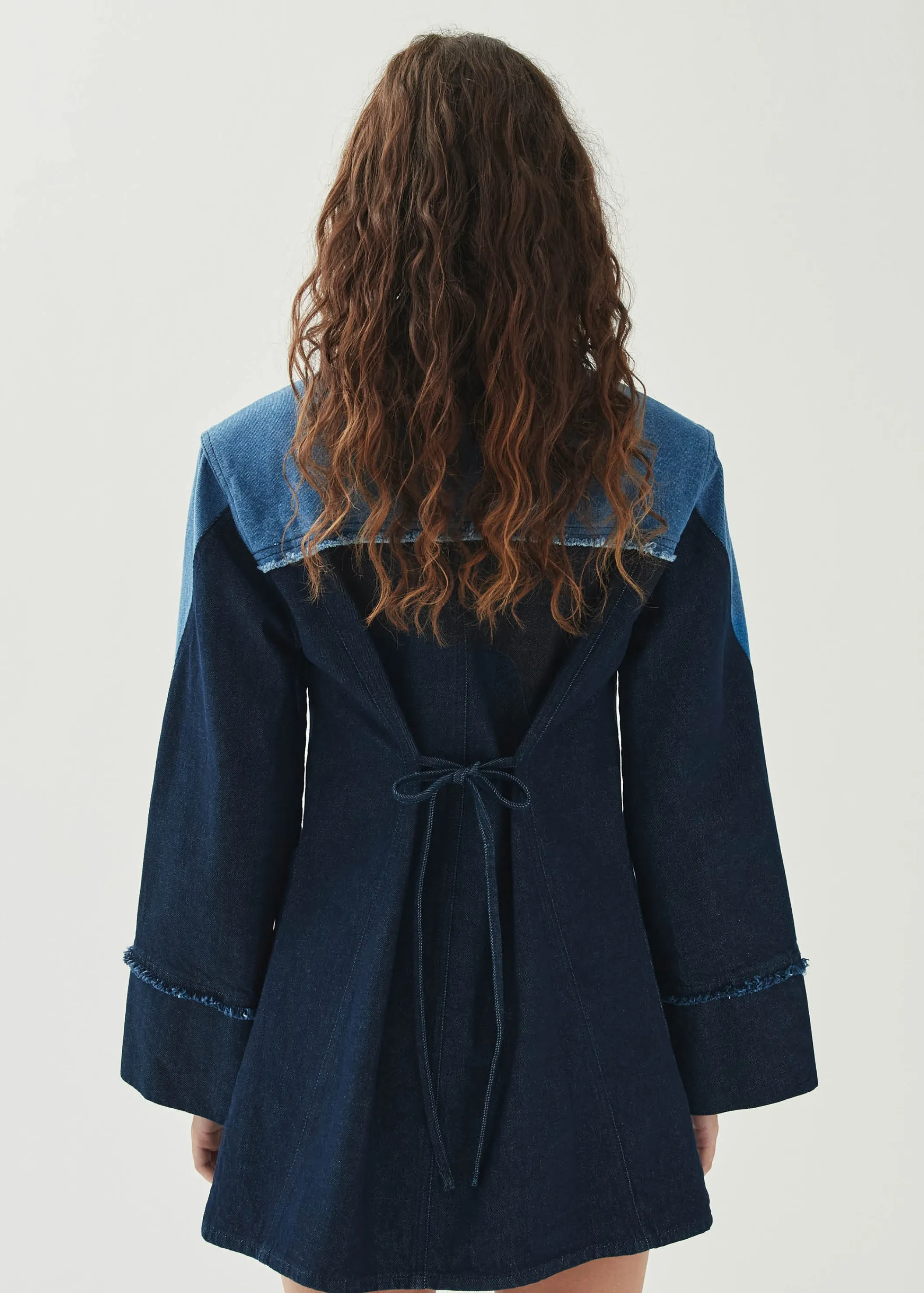 ALOHAS Veden Bicolor Indigo Denim Dress< Limited Units | Denim