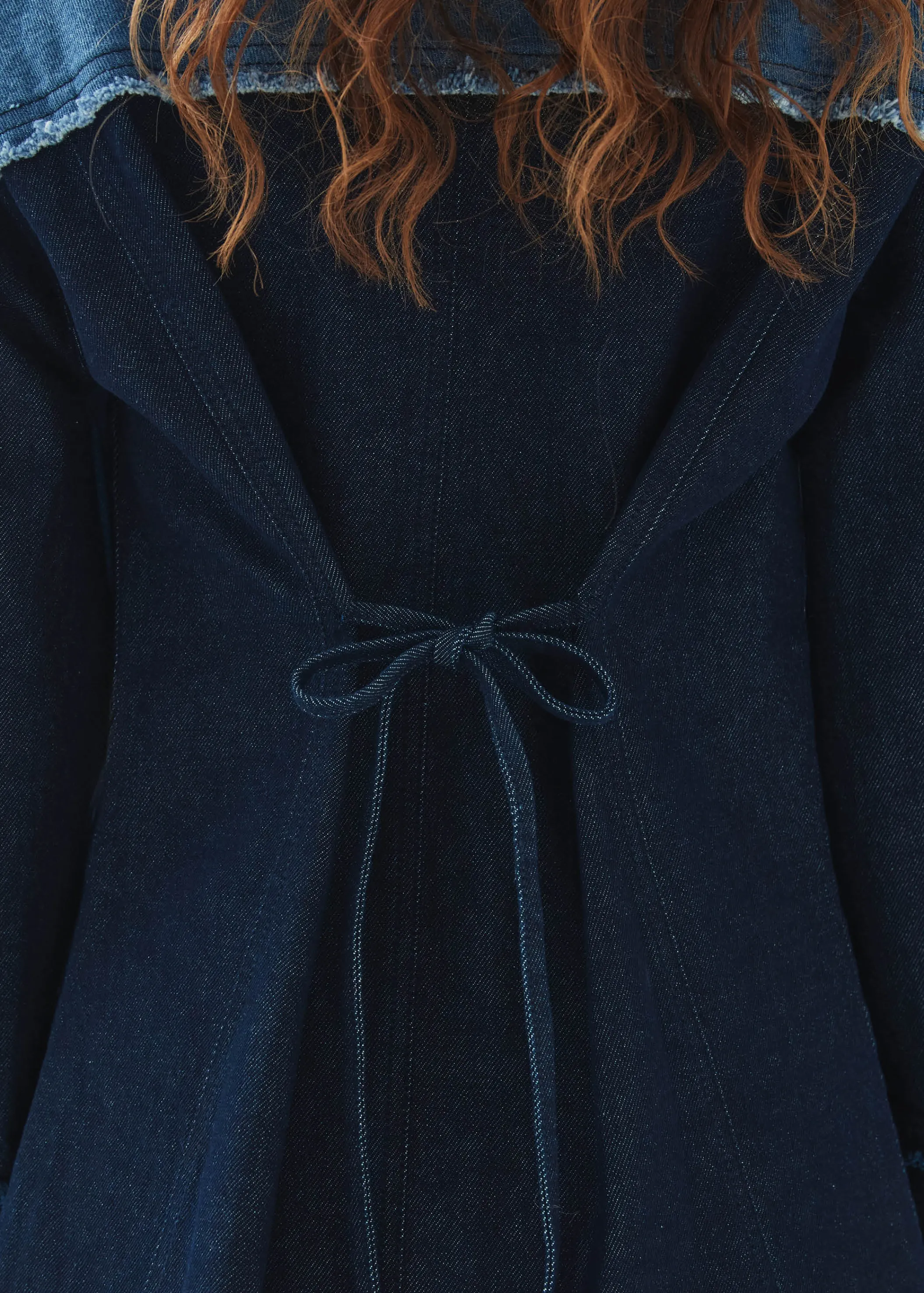 ALOHAS Veden Bicolor Indigo Denim Dress< Limited Units | Denim