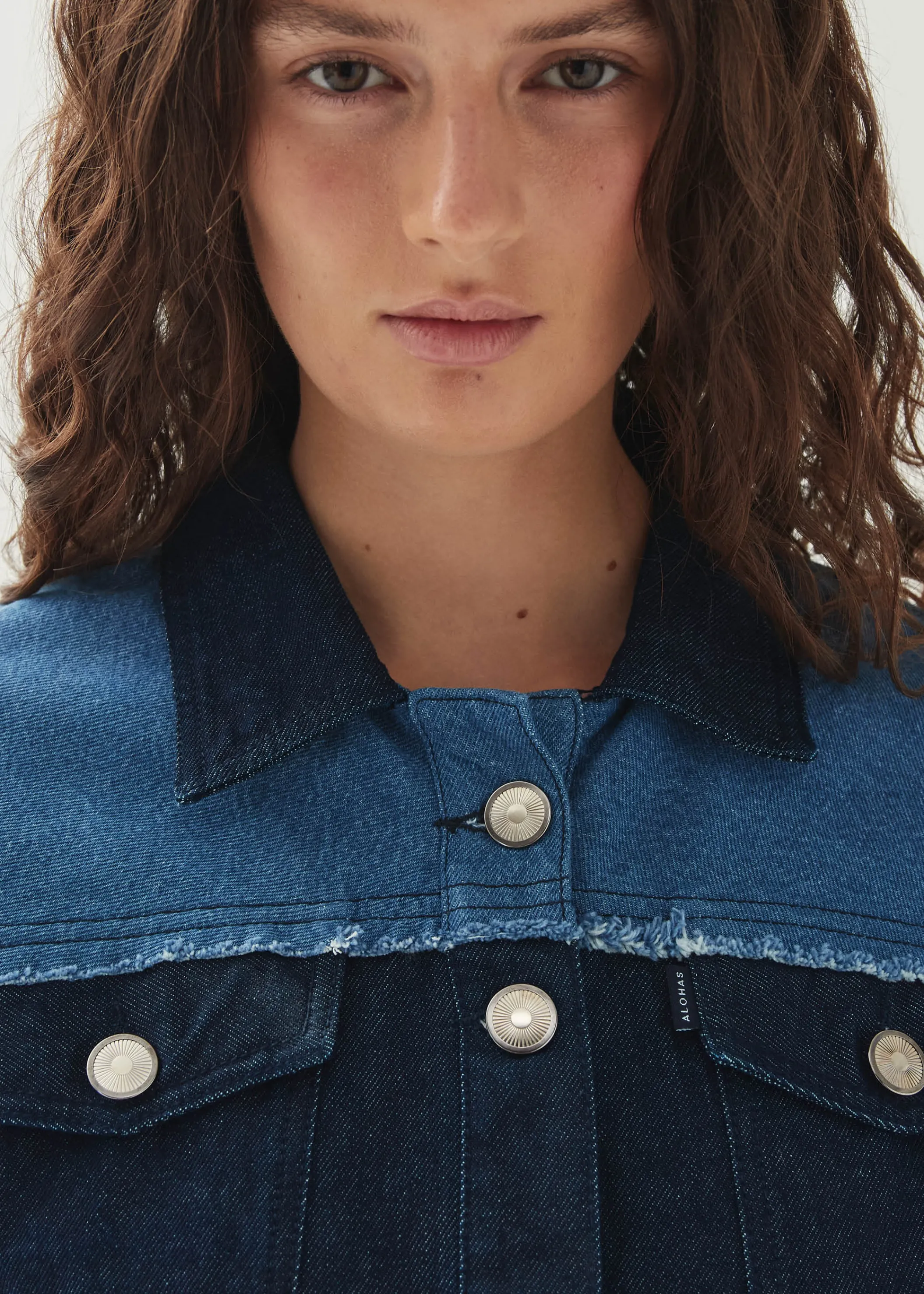 ALOHAS Veden Bicolor Indigo Denim Dress< Limited Units | Denim
