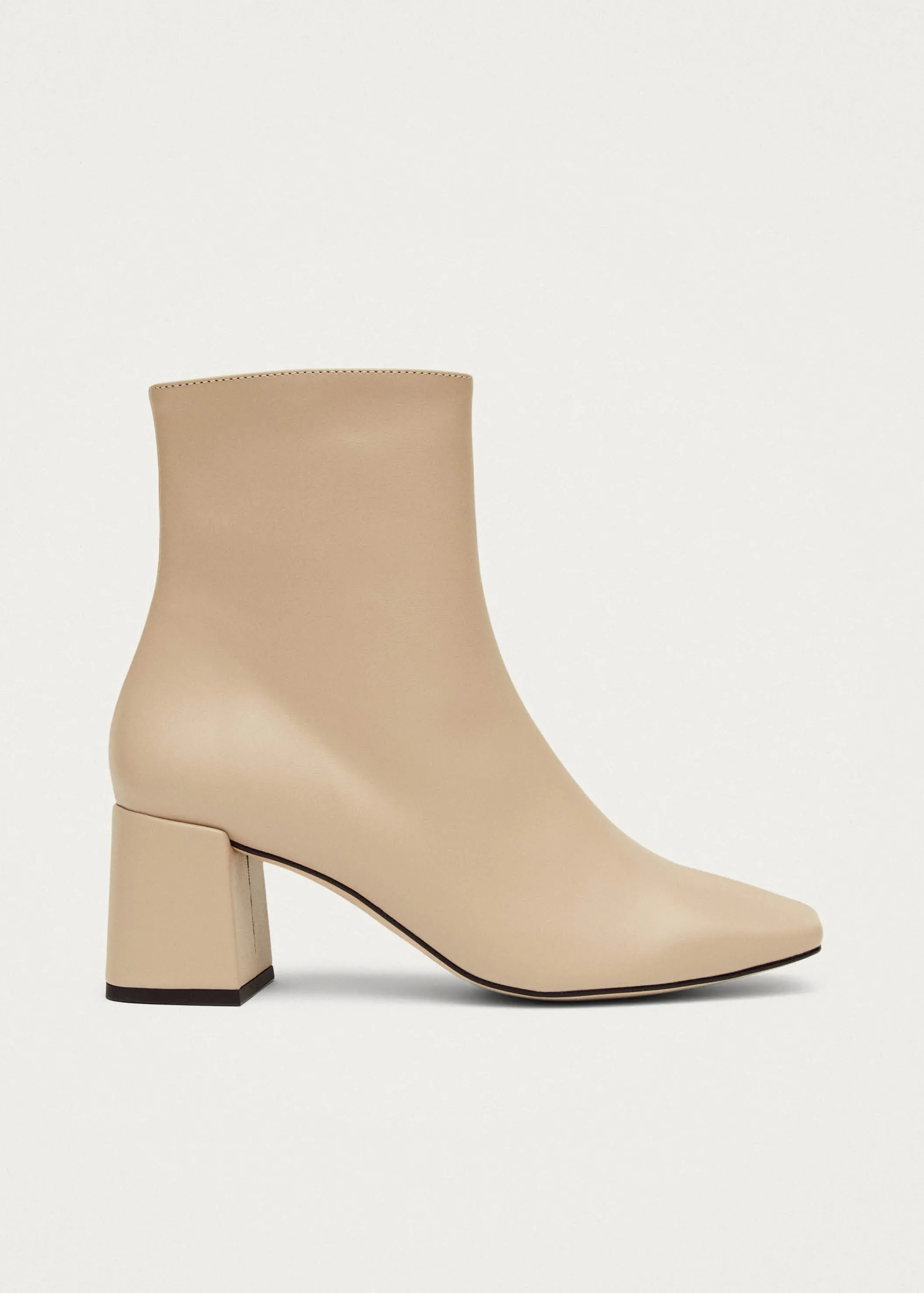 ALOHAS Watercolor Tahini Beige Vegan Leather Ankle Boots< Vegan