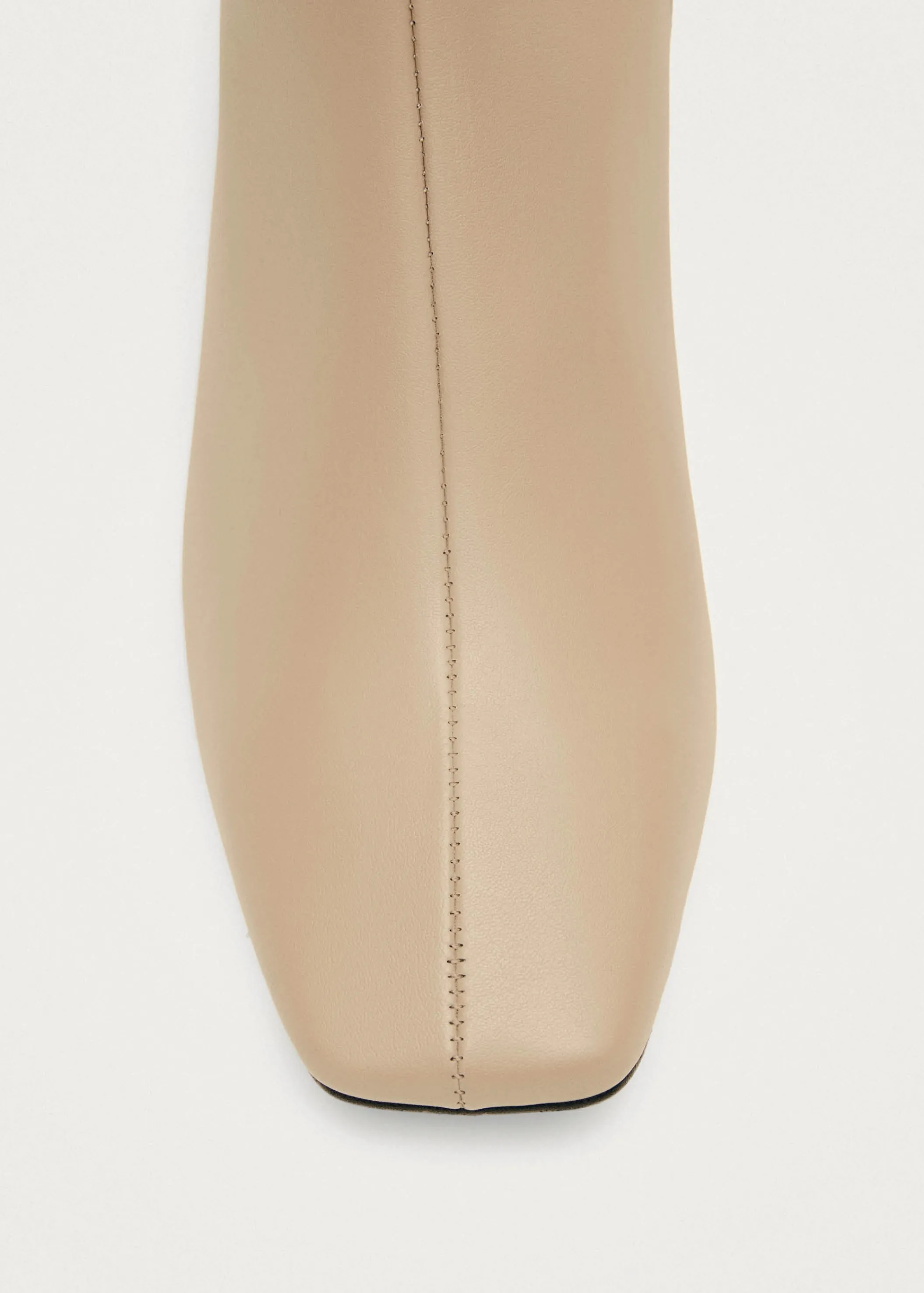 ALOHAS Watercolor Tahini Beige Vegan Leather Ankle Boots< Vegan