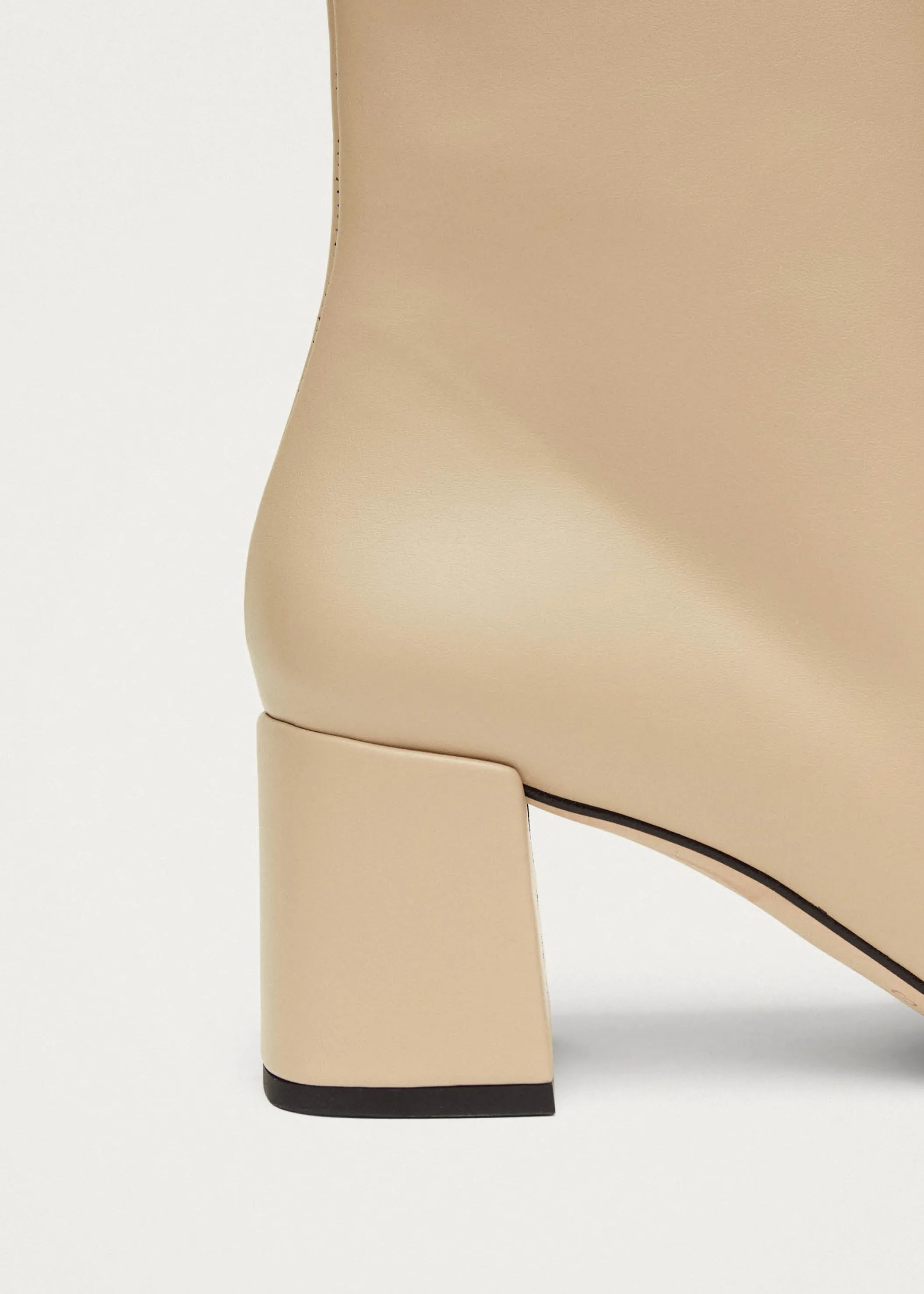 ALOHAS Watercolor Tahini Beige Vegan Leather Ankle Boots< Vegan