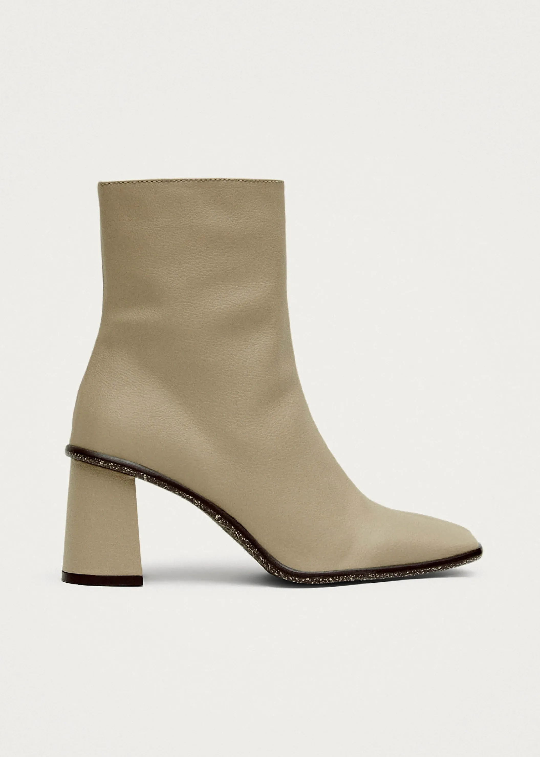 ALOHAS West Cactus Warm Sand Beige Vegan Leather Ankle Boots< Vegan