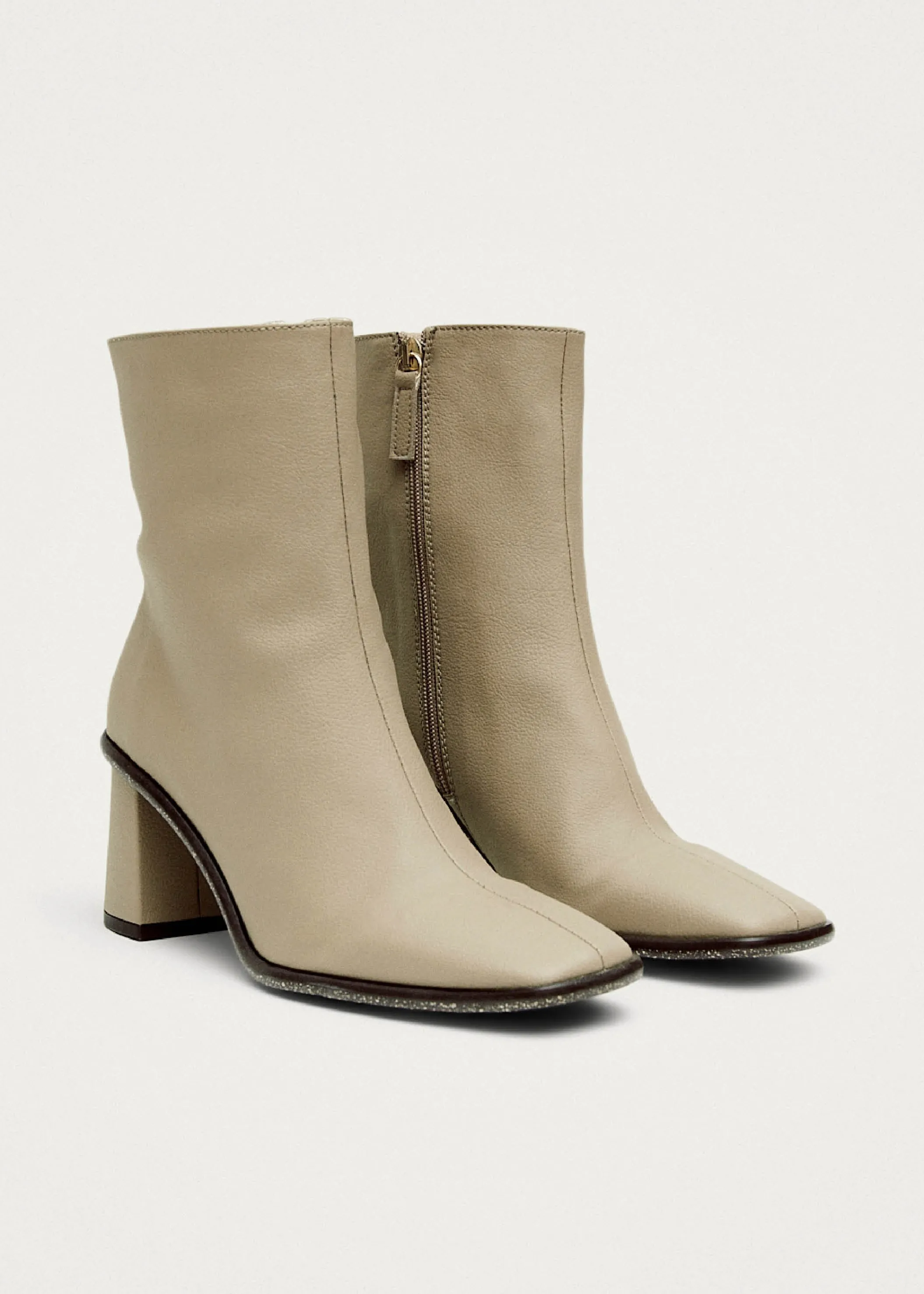 ALOHAS West Cactus Warm Sand Beige Vegan Leather Ankle Boots< Vegan